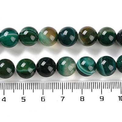 Natural Striped Agate/Banded Agate Beads Strands G-Z060-A01-C22-1