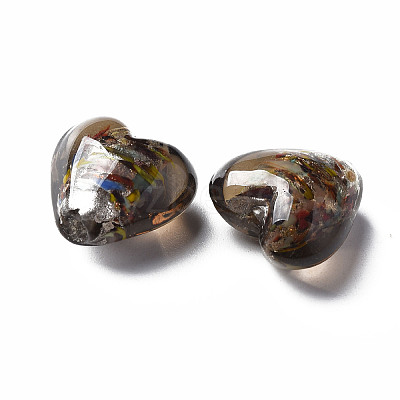 Handmade Lampwork Silver Foil Glass Beads LS-FOIL-T005-01C-1