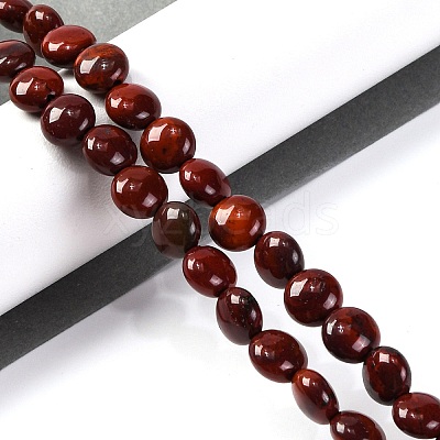 Natural Red Rainbow Jasper Beads Strands G-T047-A15-01-1