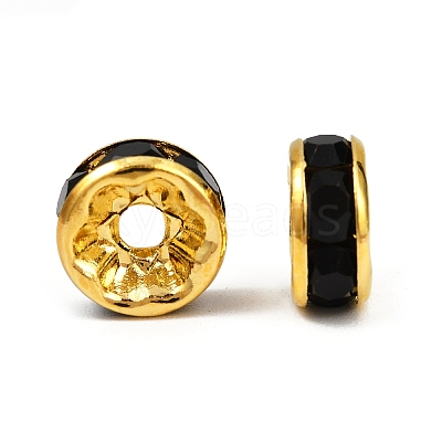 Brass Rhinestone Spacer Beads RB-A014-Z8mm-02G-NF-1