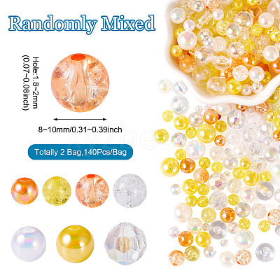 Transparent & Opaque Acrylic Bead LS-OACR-TAC0002-08A-1
