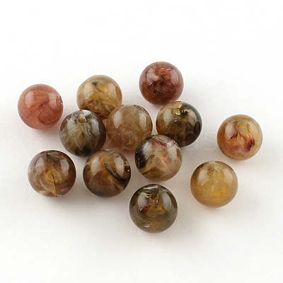 Round Imitation Gemstone Acrylic Beads OACR-R029-8mm-07-1