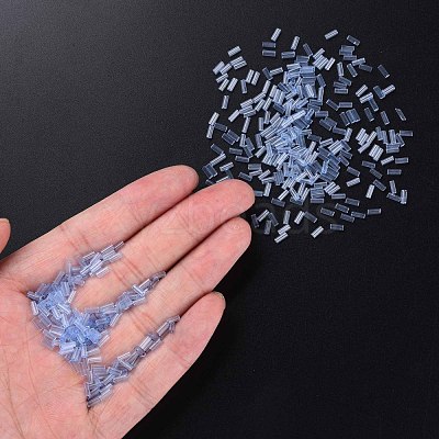 Transparent Glass Bugle Beads SEED-N005-001-C08-1