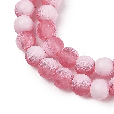 Frosted Crackle Glass Beads X1-GLAA-U001-8mm-M13-1
