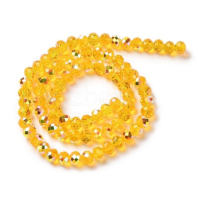 AB Color Plated Transparent Electroplate Beads Strands EGLA-H104-06E-1