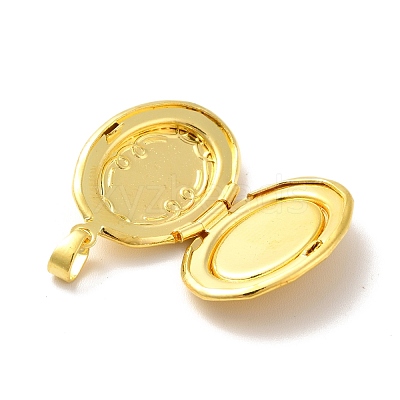 Rack Plating Brass Locket Pendants KK-I688-06G-1