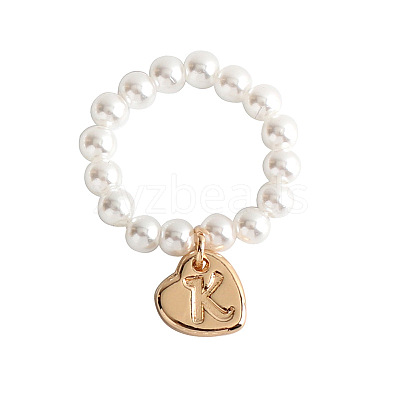 Plastic Imitation Pearl & Alloy Finger Rings FS-WG241E1-08-1
