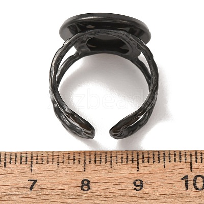 Hammered 304 Stainless Steel Cuff Ring Components SA-CBAC0DF-02E-EB-1