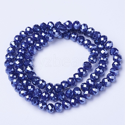 Electroplate Glass Beads Strands EGLA-A034-P3mm-A11-1
