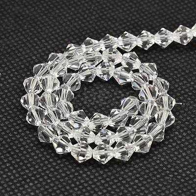 Imitate Austrian Crystal Bicone Glass Beads Strands GLAA-F029-6x6mm-13-1