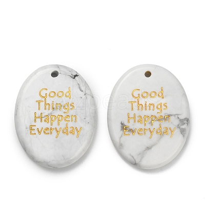 Natural Howlite Pendants G-K353-06E-1