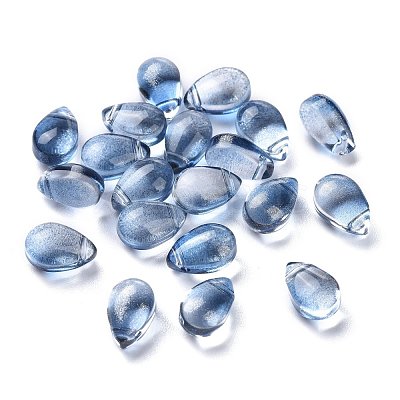 Transparent Glass Charms GGLA-M004-05B-06-1