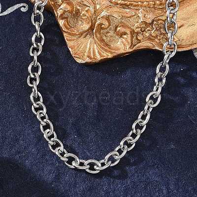 Tarnish Resistant 304 Stainless Steel Cable Chain Bracelets BJEW-M188-06-1