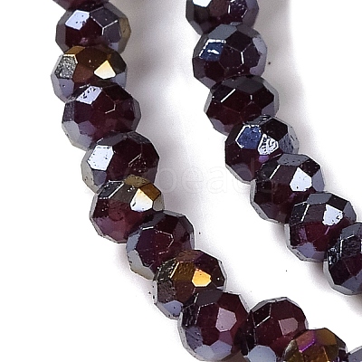 Baking Electroplate Glass Beads Strands DGLA-A039-J2MM-B22-1