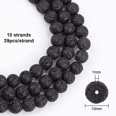 Natural Lava Rock Beads Strands G-OC0001-38-10mm-1