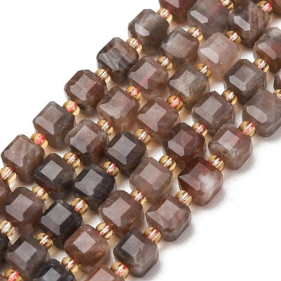 Natural Black Moonstone Beads Strands GG-CBAC972-A07-01-1