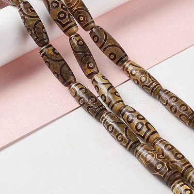 Tibetan Style dZi Beads Strands G-A024-01M-1