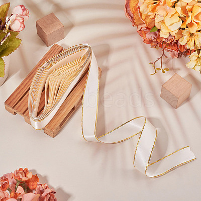 5M Polyester Gold Edged Satin Ribbon OCOR-TADJ0001-05G-1