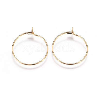 304 Stainless Steel Hoop Earrings Findings STAS-I120-60A-G-1