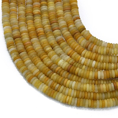 Frosted Natural Topaz Jade Beads Strands G-K389-C13-01-1