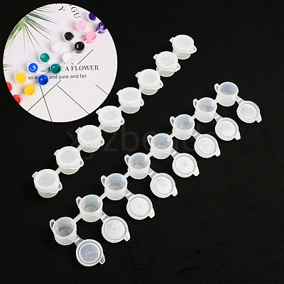 Plastic Paint Pots Strips LS-DIY-WH0156-99-1
