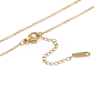 Ion Plating(IP) Initial Letter 304 Stainless Steel Pendant Necklaces NJEW-M199-01G-C-1