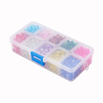 Baking Paint Crackle Glass Bead CCG-PH0002-6mm-02-1