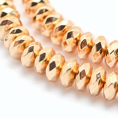 Electroplate Non-magnetic Synthetic Hematite Beads Strands G-L485-06D-LG-1