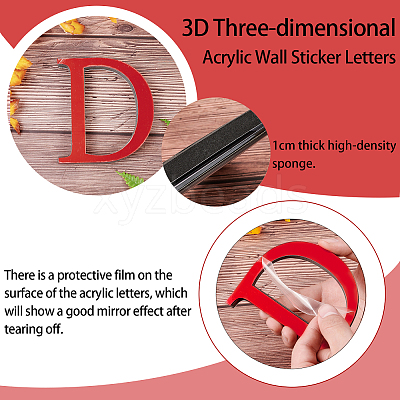 Acrylic Mirror Wall Stickers Decal DIY-CN0001-13B-D-1