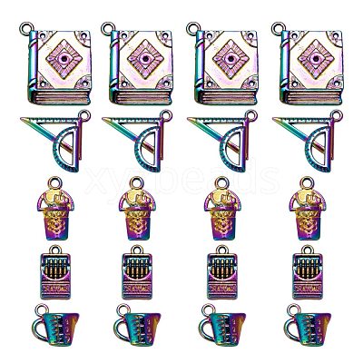 20Pcs 5 Style Alloy Pendants for Teachers' Day FIND-LS0001-27MC-1