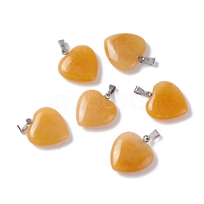 Natural Yellow Aventurine Pendants G-G956-B25-FF-1