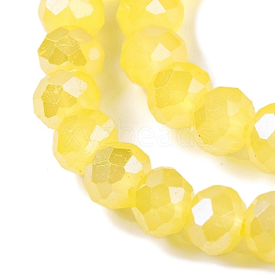 Baking Electroplate Glass Beads Strands DGLA-A039-J8mm-B23-1