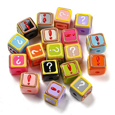 Opaque Acrylic European Beads OACR-E026-02-1
