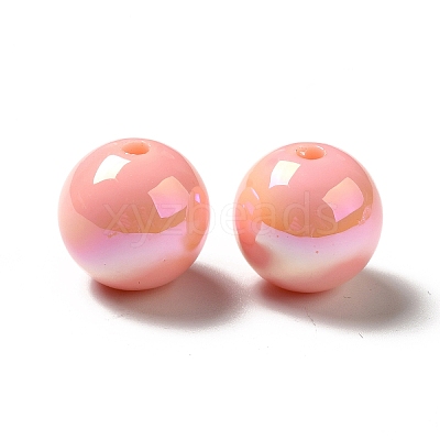 UV Plating Rainbow Iridescent Acrylic Beads PACR-D070-01B-1