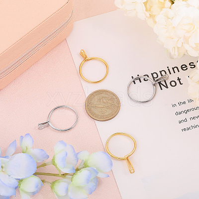 4Pcs 4 Styles Alloy Cuff Ring Findings FIND-CA0009-57-1
