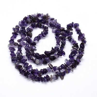 Natural Amethyst Beads Strands G-O049-C-23-1