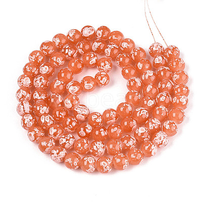 Baking Paint Glass Beads Strands DGLA-N015-10mm-04-1
