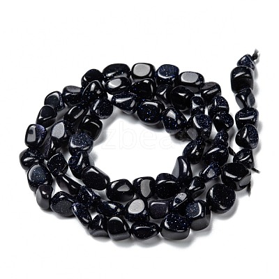 Synthetic Blue Goldstone Beads Strands G-G018-25-1