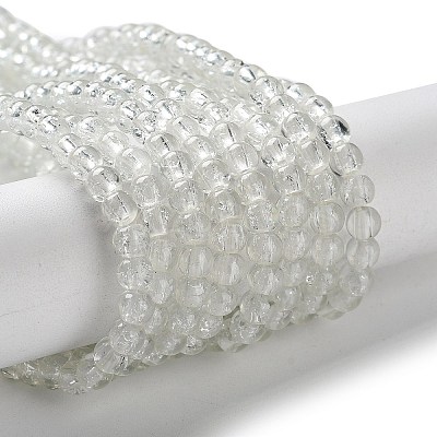 Spray Painted Crackle Glass Beads Strands CCG-Q001-4mm-01-1