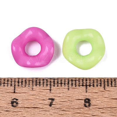 Opaque Acrylic European Beads OACR-Q197-07-A-1