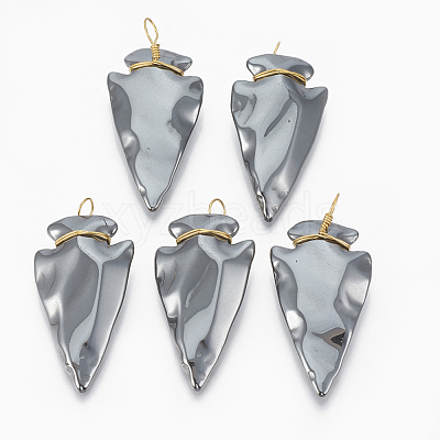 Non-magnetic Synthetic Hematite Pendants G-T094-08-1