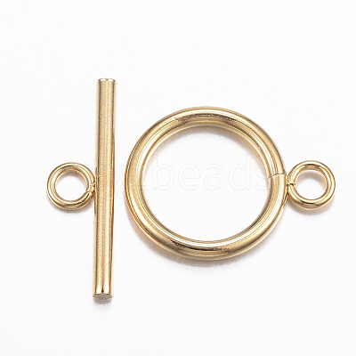 304 Stainless Steel Toggle Clasps X-STAS-H380-05G-1