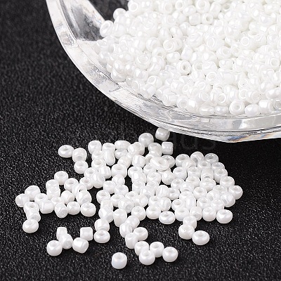 DIY Craft Beads 12/0 Opaque Colors Lustered Round Glass Seed Beads X-SEED-A012-2mm-121-1
