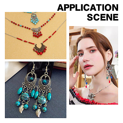 24Pcs 4 Style Tibetan Style Alloy Chandelier Component Links FIND-AR0003-56-1
