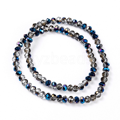 Electroplate Transparent Glass Beads Strands X-EGLA-A034-T4mm-Z01-1