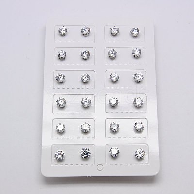 Cubic Zirconia Ear Studs STAS-E051-3G-1