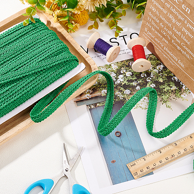 Polyester Centipede Lace Ribbons SRIB-WH0011-066B-1