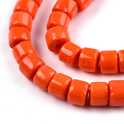 Opaque Solid Glass Bead Strands GLAA-N047-09-F02-1