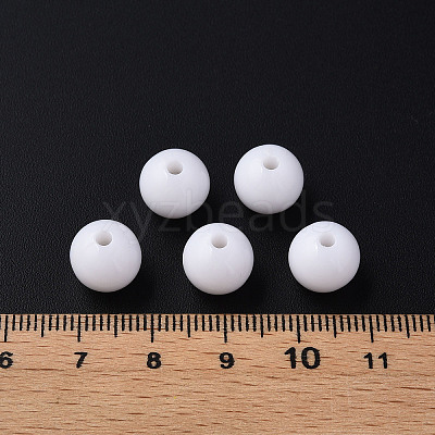 Opaque Acrylic Beads X-MACR-S370-C10mm-01-1