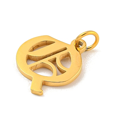 Ion Plating(IP) 304 Stainless Steel Charms STAS-I010-01G-Q-1